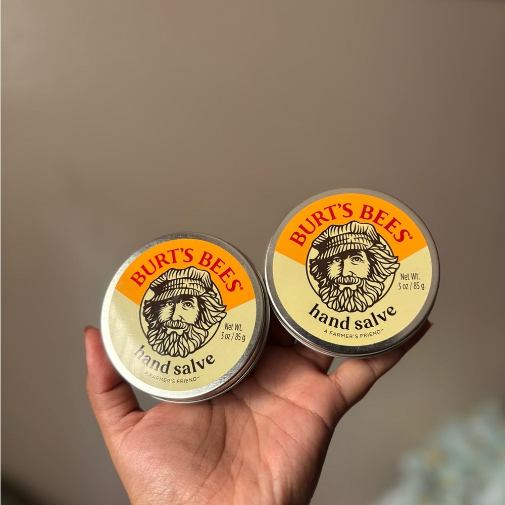 Burt's Bees Hand Salve - Cream and Orange Packaging